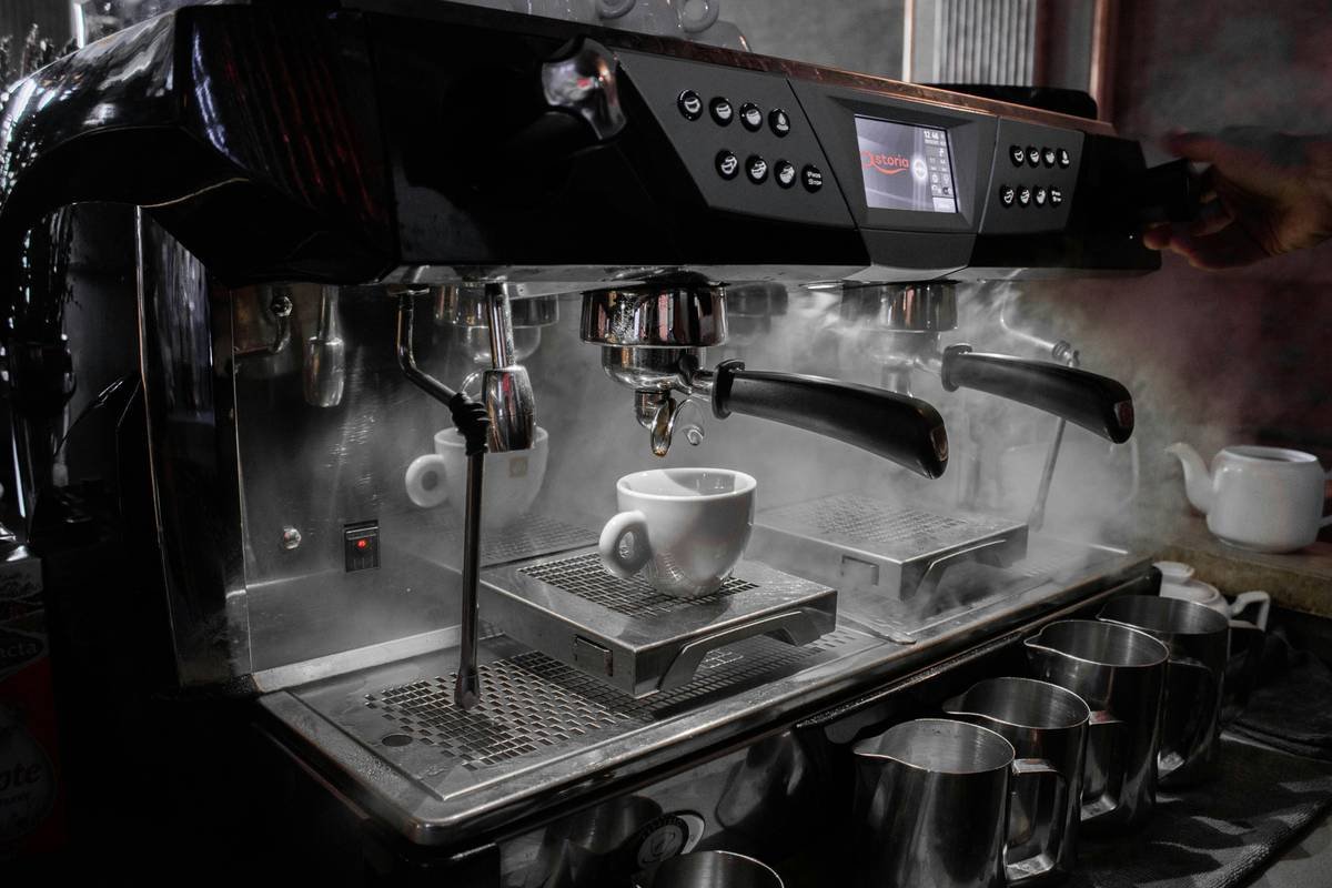 how to program beautiful coffee maker interface showing custom temperature and strength settings on a smartphone app